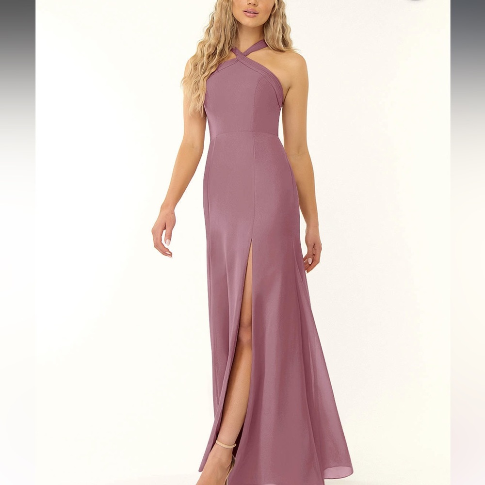 AZAZIE RUE
A-Line Pleated Chiffon Floor-Length Dress
